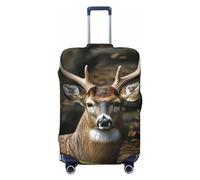 STVYUKL Camouflage Deer Luggage Cover Personalized Elastic Washable Suitcase Cover Luggage Protector Auti-Scratch Suitcase Case Protector Fits 18-32 Inch Luggage, Black, L