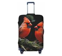 STVYUKL Cardinals Birds Fauna Wild Luggage Cover Personalized Elastic Washable Suitcase Cover Luggage Protector Auti-Scratch Suitcase Case Protector Fits 18-32 Inch Luggage, Black, L