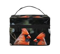 STVYUKL Cardinals Birds Fauna Wild Makeup Bag For Women,Waterproof Portable Travel Cosmetic Bags Large Capacity Toiletry Bag Top Handle Zipper Makeup Organizer Case