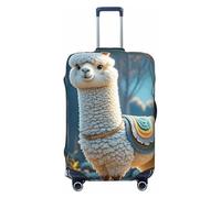 STVYUKL Cartoon Alpaca Cute Animal (2) Luggage Cover Personalized Elastic Washable Suitcase Cover Luggage Protector Auti-Scratch Suitcase Case Protector Fits 18-32 Inch Luggage, Black, L