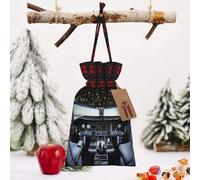 STVYUKL Christmas Drawstring Bags Cotton Buffalo Plaid Bags Sacks Airplane Cockpit Xmas Wrapping Storage Bags With Kraft Tags For Christmas Candy Goodie Holiday Party Favors，4.7x6.9 Inch