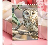 STVYUKL Coffee Bean Owl Building Block Puzzle Personalized Building Bricks for Adults Square Shaped Block Puzzle Building Family Keepsake DIY Brick Block Puzzles Valentine's Day Gifts