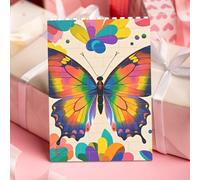 STVYUKL Colorful Butterfly Building Block Puzzle Personalized Building Bricks for Adults Square Shaped Block Puzzle Building Family Keepsake DIY Brick Block Puzzles Valentine's Day Gifts