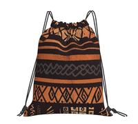 STVYUKL Colorful Octopus Drawstring Backpack Lightweight Sports Gym Sack Drawstring Bags Cinch Bag Sackpack For Work Gym Swim Travel, African Mud Cloth Tribal, One Size