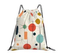 STVYUKL Colorful Octopus Drawstring Backpack Lightweight Sports Gym Sack Drawstring Bags Cinch Bag Sackpack For Work Gym Swim Travel, Modern Mid Century, One Size