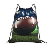 STVYUKL Colorful Octopus Drawstring Backpack Lightweight Sports Gym Sack Drawstring Bags Cinch Bag Sackpack For Work Gym Swim Travel, American Football, One Size