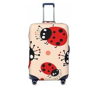 STVYUKL Cute Ladybug Luggage Cover Personalized Elastic Washable Suitcase Cover Luggage Protector Auti-Scratch Suitcase Case Protector Fits 18-32 Inch Luggage, Black, M