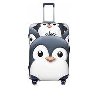 STVYUKL Cute Penguin Luggage Cover Personalized Elastic Washable Suitcase Cover Luggage Protector Auti-Scratch Suitcase Case Protector Fits 18-32 Inch Luggage, Black, S