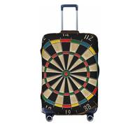 STVYUKL Dart Board Luggage Cover Personalized Elastic Washable Suitcase Cover Luggage Protector Auti-Scratch Suitcase Case Protector Fits 18-32 Inch Luggage, Black, XL