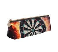 STVYUKL Dart Board Pencil Case Holder,Stylish Pencil Pouch Slim Pen Bag With Zipper,Leather Cosmetic Makeup Pouch Bag For Work Office