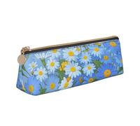 STVYUKL Do Not Forget Me Pencil Case Holder,Stylish Pencil Pouch Slim Pen Bag With Zipper,Leather Cosmetic Makeup Pouch Bag For Work Office