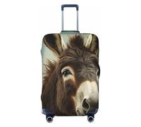 STVYUKL Donkey Animals Luggage Cover Personalized Elastic Washable Suitcase Cover Luggage Protector Auti-Scratch Suitcase Case Protector Fits 18-32 Inch Luggage, Black, S