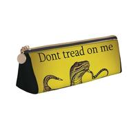 STVYUKL Dont Tread On Me Pencil Case Holder,Stylish Pencil Pouch Slim Pen Bag With Zipper,Leather Cosmetic Makeup Pouch Bag For Work Office