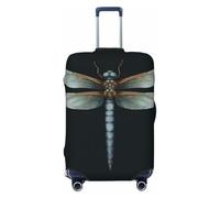 STVYUKL Dragonfly Luggage Cover Personalized Elastic Washable Suitcase Cover Luggage Protector Auti-Scratch Suitcase Case Protector Fits 18-32 Inch Luggage, Black, M