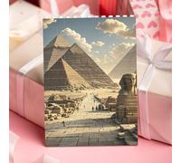 STVYUKL Egyptian Pyramids Building Block Puzzle Personalized Building Bricks for Adults Square Shaped Block Puzzle Building Family Keepsake DIY Brick Block Puzzles Valentine's Day Gifts