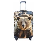 STVYUKL Encounter Animal Bear (2) Luggage Cover Personalized Elastic Washable Suitcase Cover Luggage Protector Auti-Scratch Suitcase Case Protector Fits 18-32 Inch Luggage, Black, M