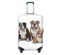 STVYUKL English Bulldogs Luggage Cover Personalized Elastic Washable Suitcase Cover Luggage Protector Auti-Scratch Suitcase Case Protector Fits 18-32 Inch Luggage, Black, XL