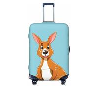 STVYUKL Funny Cartoon Kangaroo Zoo Luggage Cover Personalized Elastic Washable Suitcase Cover Luggage Protector Auti-Scratch Suitcase Case Protector Fits 18-32 Inch Luggage, Black, XL