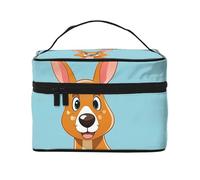STVYUKL Funny Cartoon Kangaroo Zoo Makeup Bag For Women,Waterproof Portable Travel Cosmetic Bags Large Capacity Toiletry Bag Top Handle Zipper Makeup Organizer Case