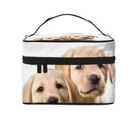 STVYUKL Funny Labrador Puppy Dog Makeup Bag For Women,Waterproof Portable Travel Cosmetic Bags Large Capacity Toiletry Bag Top Handle Zipper Makeup Organizer Case