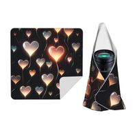 STVYUKL Glowing Heart Love Camera Protective Wrap Anti-Scratch Dustproof Lens Protector Wrapper Magic Self-Adhesive Cloth Portable Lazy Makeup Bag For Dlsr Slr Lens Tablet 24"" X24