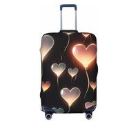 STVYUKL Glowing Heart Love Luggage Cover Personalized Elastic Washable Suitcase Cover Luggage Protector Auti-Scratch Suitcase Case Protector Fits 18-32 Inch Luggage, Black, XL