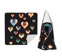 STVYUKL Glowing Love Camera Protective Wrap Anti-Scratch Dustproof Lens Protector Wrapper Magic Self-Adhesive Cloth Portable Lazy Makeup Bag For Dlsr Slr Lens Tablet 14"" X14