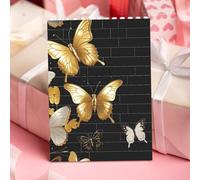 STVYUKL Gold White Butterflies Black Building Block Puzzle Personalized Building Bricks for Adults Square Shaped Block Puzzle Building Family Keepsake DIY Brick Block Puzzles Valentine's Day Gifts