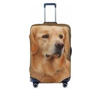 STVYUKL Golden Retriever Luggage Cover Personalized Elastic Washable Suitcase Cover Luggage Protector Auti-Scratch Suitcase Case Protector Fits 18-32 Inch Luggage, Black, M