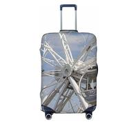 STVYUKL Gray Ferris Wheel (2) Luggage Cover Personalized Elastic Washable Suitcase Cover Luggage Protector Auti-Scratch Suitcase Case Protector Fits 18-32 Inch Luggage, Black, XL