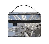 STVYUKL Gray Ferris Wheel Makeup Bag For Women,Waterproof Portable Travel Cosmetic Bags Large Capacity Toiletry Bag Top Handle Zipper Makeup Organizer Case
