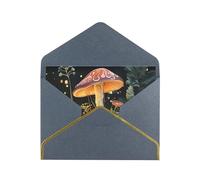 STVYUKL Greeting Card with Black Envelopes, Thinking of You Card Butterfly Mushroom Happy Birthday Wedding Invitation Blank Note Cards for All Occasions 4x6