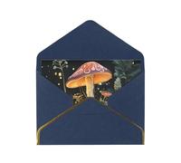 STVYUKL Greeting Card with Blue Envelopes, Thinking of You Card Butterfly Mushroom Happy Birthday Wedding Invitation Blank Note Cards for All Occasions 4x6