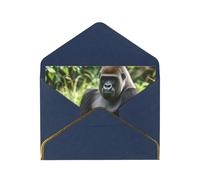 STVYUKL Greeting Card with Blue Envelopes, Thinking of You Card Gorilla in the Grass Happy Birthday Wedding Invitation Blank Note Cards for All Occasions 4x6