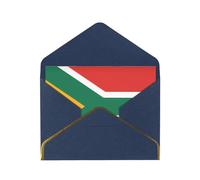 STVYUKL Greeting Card with Blue Envelopes, Thinking of You Card South Africa flag Happy Birthday Wedding Invitation Blank Note Cards for All Occasions 4x6