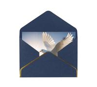 STVYUKL Greeting Card with Blue Envelopes, Thinking of You Card White dove flying in the sun Happy Birthday Wedding Invitation Blank Note Cards for All Occasions 4x6