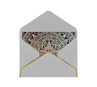 STVYUKL Greeting Card with Light Grey Envelopes, Thinking of You Card Mayan Calendar End of The World Happy Birthday Wedding Invitation Blank Note Cards for All Occasions 4x6
