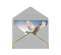 STVYUKL Greeting Card with Light Grey Envelopes, Thinking of You Card White dove flying in the sun Happy Birthday Wedding Invitation Blank Note Cards for All Occasions 4x6