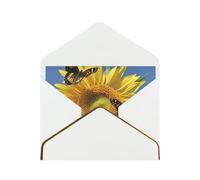 STVYUKL Greeting Card with White Envelopes, Thinking of You Card Butterflys on The Sunflowers Happy Birthday Wedding Invitation Blank Note Cards for All Occasions 4x6