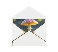 STVYUKL Greeting Card with White Envelopes, Thinking of You Card Colorful Mushroom Image Happy Birthday Wedding Invitation Blank Note Cards for All Occasions 4x6