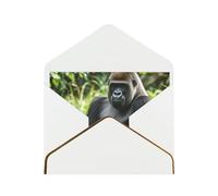 STVYUKL Greeting Card with White Envelopes, Thinking of You Card Gorilla in the Grass Happy Birthday Wedding Invitation Blank Note Cards for All Occasions 4x6
