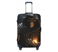STVYUKL Grim-Reaper Luggage Cover Personalized Elastic Washable Suitcase Cover Luggage Protector Auti-Scratch Suitcase Case Protector Fits 18-32 Inch Luggage, Black, M
