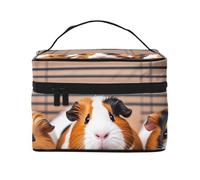 STVYUKL Guinea Pigs Makeup Bag For Women,Waterproof Portable Travel Cosmetic Bags Large Capacity Toiletry Bag Top Handle Zipper Makeup Organizer Case