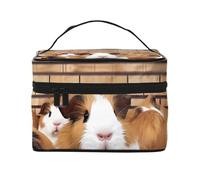 STVYUKL Guinea Pigs Makeup Bag For Women,Waterproof Portable Travel Cosmetic Bags Large Capacity Toiletry Bag Top Handle Zipper Makeup Organizer Case