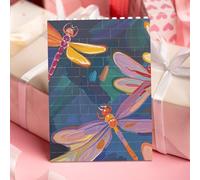 STVYUKL Hand Painted Dragonfly Building Block Puzzle Personalized Building Bricks for Adults Square Shaped Block Puzzle Building Family Keepsake DIY Brick Block Puzzles Valentine's Day Gifts