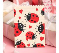 STVYUKL Ladybug Building Block Puzzle Personalized Building Bricks for Adults Square Shaped Block Puzzle Building Family Keepsake DIY Brick Block Puzzles Valentine's Day Gifts