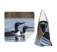 STVYUKL Loon Birds Camera Protective Wrap Anti-Scratch Dustproof Lens Protector Wrapper Magic Self-Adhesive Cloth Portable Lazy Makeup Bag For Dlsr Slr Lens Tablet 26"" X26