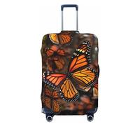 STVYUKL Monarch Butterflies Luggage Cover Personalized Elastic Washable Suitcase Cover Luggage Protector Auti-Scratch Suitcase Case Protector Fits 18-32 Inch Luggage, Black, S