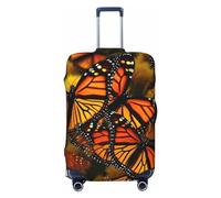STVYUKL Monarch Butterflies Luggage Cover Personalized Elastic Washable Suitcase Cover Luggage Protector Auti-Scratch Suitcase Case Protector Fits 18-32 Inch Luggage, Black, S