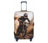 STVYUKL Motocross Luggage Cover Personalized Elastic Washable Suitcase Cover Luggage Protector Auti-Scratch Suitcase Case Protector Fits 18-32 Inch Luggage, Black, S